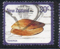 NEW ZEALAND NUOVA ZELANDA 1978 SHELLS TOHEROA PAPHIES VENTRICOSA 30c USED USATO OBLITERE' - Usados