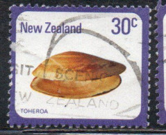 NEW ZEALAND NUOVA ZELANDA 1978 SHELLS TOHEROA PAPHIES VENTRICOSA 30c USED USATO OBLITERE' - Gebraucht