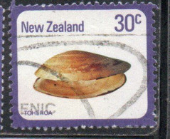 NEW ZEALAND NUOVA ZELANDA 1978 SHELLS TOHEROA PAPHIES VENTRICOSA 30c USED USATO OBLITERE' - Usati