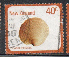 NEW ZEALAND NUOVA ZELANDA 1978 SHELLS COARSE DOSINIA ANUS 40c USED USATO OBLITERE' - Gebruikt