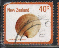 NEW ZEALAND NUOVA ZELANDA 1978 SHELLS COARSE DOSINIA ANUS 40c USED USATO OBLITERE' - Gebraucht