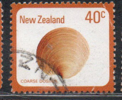 NEW ZEALAND NUOVA ZELANDA 1978 SHELLS COARSE DOSINIA ANUS 40c USED USATO OBLITERE' - Used Stamps