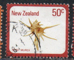 NEW ZEALAND NUOVA ZELANDA 1978 SHELLS SPINY MUREX POIRIERIA ZELANDICA 50c USED USATO OBLITERE' - Usati