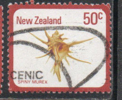 NEW ZEALAND NUOVA ZELANDA 1978 SHELLS SPINY MUREX POIRIERIA ZELANDICA 50c USED USATO OBLITERE' - Usados