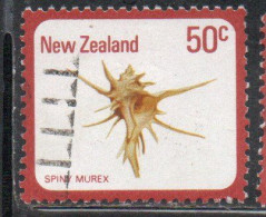 NEW ZEALAND NUOVA ZELANDA 1978 SHELLS SPINY MUREX POIRIERIA ZELANDICA 50c USED USATO OBLITERE' - Gebruikt