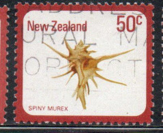 NEW ZEALAND NUOVA ZELANDA 1978 SHELLS SPINY MUREX POIRIERIA ZELANDICA 50c USED USATO OBLITERE' - Usados