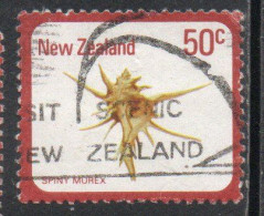 NEW ZEALAND NUOVA ZELANDA 1978 SHELLS SPINY MUREX POIRIERIA ZELANDICA 50c USED USATO OBLITERE' - Gebraucht