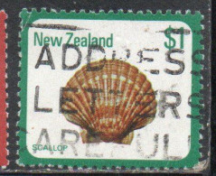 NEW ZEALAND NUOVA ZELANDA 1979 SHELLS SCALLOP PECTEN NOVAEZELANDIAE 1$ USED USATO OBLITERE' - Gebruikt