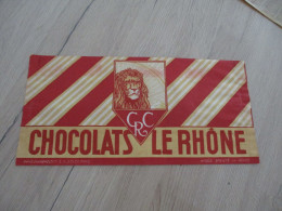 M45 Pub Publicité Illustrée Bonnet Publicitaire Chocolat Le Rhône Lion Enfant - Advertising