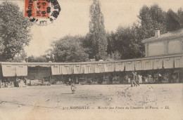 CPA-13-MARSEILLE-ST PIERRE-Marché Aux Fleurs Du Cimetière-Animée - Saint Barnabé, Saint Julien, Montolivet