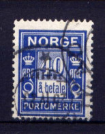 Norwegen Porto Nr.10         O  Used            (1399) - Oblitérés