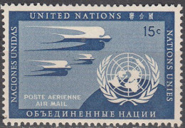 UNITED NATIONS-NY   SCOTT NO C3   MNH    YEAR  1951 - Poste Aérienne