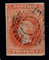 1856-56 SG7 Orange-red W2 Imperf. Four Margins  FU £80 - Gebraucht