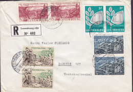 Luxembourg Registered Recommandé Einschreiben Label LUXEMBOURG-VILLE 1969 Cover Brief Lettre RADOTIN Czechoslovakia - Storia Postale