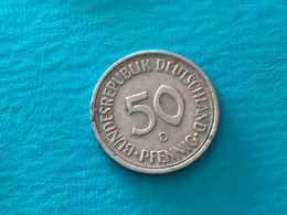 Münze Münzen Umlaufmünze Deutschland BRD 50 Pfennig 1981 Münzzeichen D - 50 Pfennig