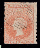 1860-69  SG25 2d Pale Vermilion W2 Second Rouletted Issue (#3) £4.75 - Gebruikt