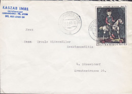 Luxembourg LUXEMBOURG-GARE 1969 Cover Brief Lettre DÜSSELDORF Germany Joseph Kutter Holzpferd Horse Cheval - Cartas & Documentos