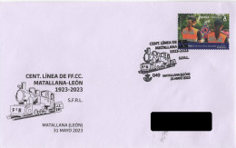 SPAIN. POSTMARK. 100th ANNIV. RAILROAD MATALLANA-LEON. 2023 - Franking Machines (EMA)