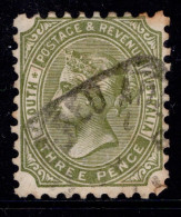 1883-99 SG 183a 3d Olive-green W13 P10 £4.75 - Usati