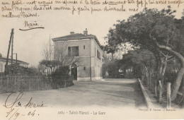 CPA-13-MARSEILLE-ST MARCEL-La Gare - Saint Marcel, La Barasse, Saint Menet