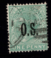 1891-96 Official SG 058 1d Green  Type O2 W13 P13 (#2) £1.00 - Gebraucht