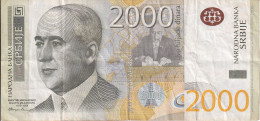 BILLETE DE SERBIA DE 2000 DINARA DEL AÑO 2012 (BANKNOTE) - Servië