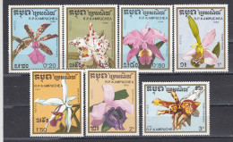 Kampuchea 1988 - Orchids, Mi-Nr. 976/82, MNH** - Kampuchea