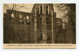 AK 157326 BELGIUM - Ruines De L'Abbaye De Villers - Choeur Extérieure De L'Église Et Transept, Vus Du Mint Sanctus - Villers-la-Ville
