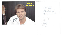 Postkaart Muziek Paul Severs  + Handtekening - Handtekening