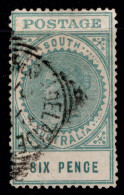1904-11 SG 284 6d Blue-green  Thick Postage W13 P12 (#2) £3.00 - Usati