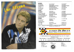 Postkaart Muziek Luc Steno   + Handtekening - Autogramme