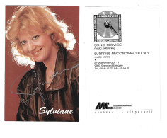 Postkaart Muziek Sylviane   + Handtekening - Autographes