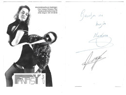 Postkaart Muziek Fantasy   + Handtekening (beschadigd) - Autografi