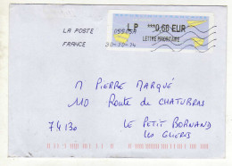 Enveloppe FRANCE Avec Vignette Affranchissement Lettre Prioritaire Oblitération LA POSTE 05505A 30/10/2014 - 2000 Type « Avions En Papier »