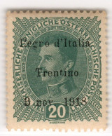 1918 Francobolli D'Austria Trentino-Alto Adige Terre Redente MLH - Trentino