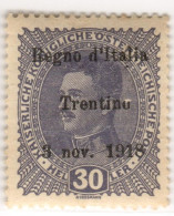 1918 Francobolli D'Austria Trentino-Alto Adige Terre Redente MLH - Trente