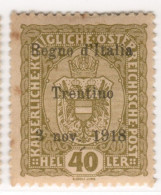 1918 Francobolli D'Austria Trentino-Alto Adige Terre Redente MLH - Trentino