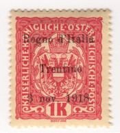 1918 Francobolli D'Austria Trentino-Alto Adige Terre Redente MLH - Trentino