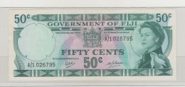 Fiji Government, Banconota " Fifty Cents " ( 50 Cent. ) Elizabeth II Pick 58a Anno 1969 - Fiji