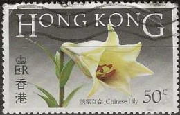 HONG KONG 1985 Native Flowers - 50c. - Chinese Lily FU - Used Stamps