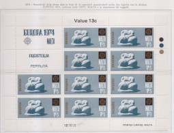 PIA  -  MALTA   - 1974  : EUROPA  - Emblema E Sculture   -  (Yv  488-91  X  10) - 1974