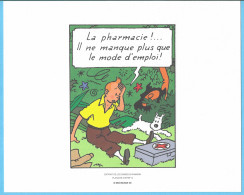 Ex-Libris-Extrait De Tintin "Les Cigares Du Pharaon"-La Pharmacie-Dim.240x193mm-papier Dessin 220gr-Tirés(tiré) à Part - Illustratori G - I