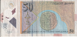 BILLETE DE MACEDONIA DE 50 DENARI DEL AÑO 2018 (BANKNOTE) - Noord-Macedonië