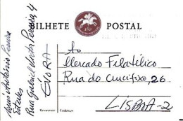 Portugal & Bilhete Postal, Évora A Lisboa 1967 (08000) - Lettres & Documents