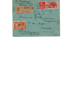 LETTRE RECOMMANDEE AFFRANCHIE N° 145 +N° 231 ORPHELIN +N° 243- CACHET OCTOGONAL PARIS  14 - 1930 - 1921-1960: Période Moderne