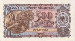 BILLETE DE ALBANIA DE 500 LEKE DEL AÑO 1957 SIN CIRCULAR (UNC)  (BANKNOTE) - Albanie