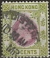 HONG KONG 1912 King George V - 20c. - Purple And Olive FU - Oblitérés