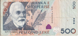 BILLETE DE ALBANIA DE 500 LEKE DEL AÑO 2015 (BANKNOTE) - Albanien