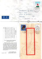 CHINA ENVELOPE WITH 2 STAMPS BEGINNING LUNAR NEW YEAR 1987 AND USED ENVELOPE TO HOLLAND 1998 - Oblitérés