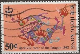 HONG KONG 1988 Chinese New Year. Year Of The Dragon - 50c -Dragon  FU - Used Stamps